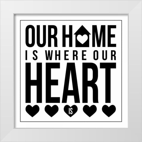 Home 4 White Modern Wood Framed Art Print by Grey, Jace