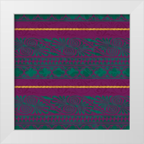 Pattern White Modern Wood Framed Art Print by Grey, Jace