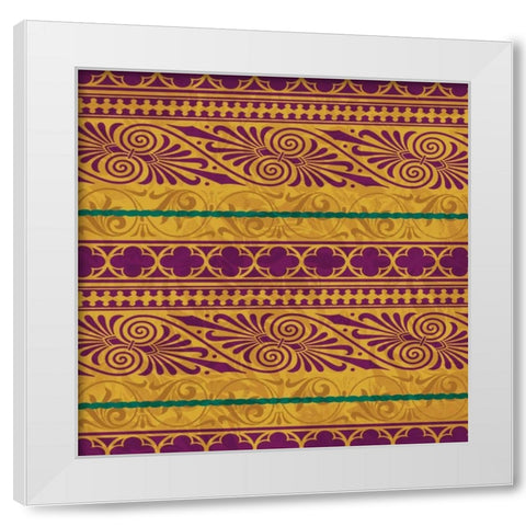 Pattern White Modern Wood Framed Art Print by Grey, Jace