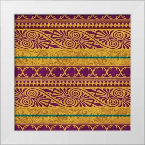 Pattern White Modern Wood Framed Art Print by Grey, Jace