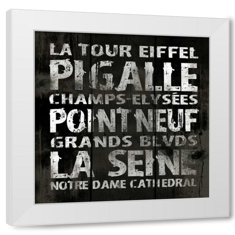 PARIS 2 White Modern Wood Framed Art Print by Grey, Jace