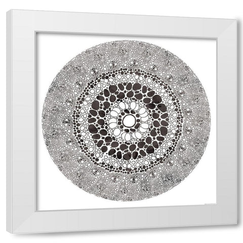 Microscope White Modern Wood Framed Art Print by Grey, Jace