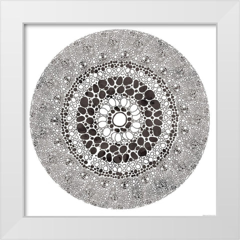 Microscope White Modern Wood Framed Art Print by Grey, Jace