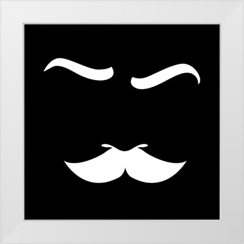 ReHis Face White Modern Wood Framed Art Print by Grey, Jace