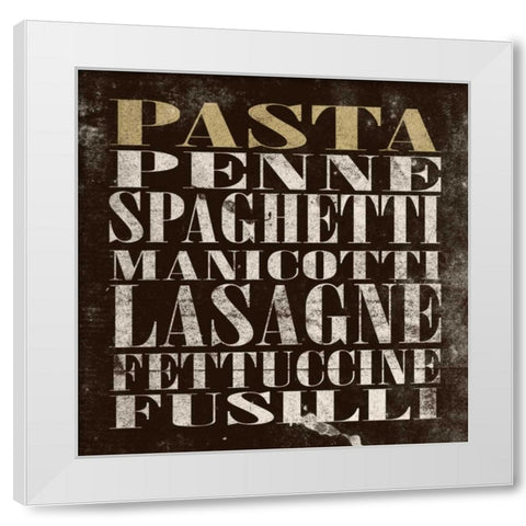 Pasta White Modern Wood Framed Art Print by Grey, Jace