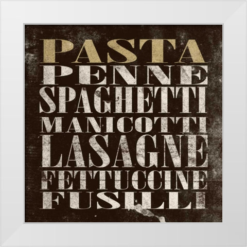 Pasta White Modern Wood Framed Art Print by Grey, Jace