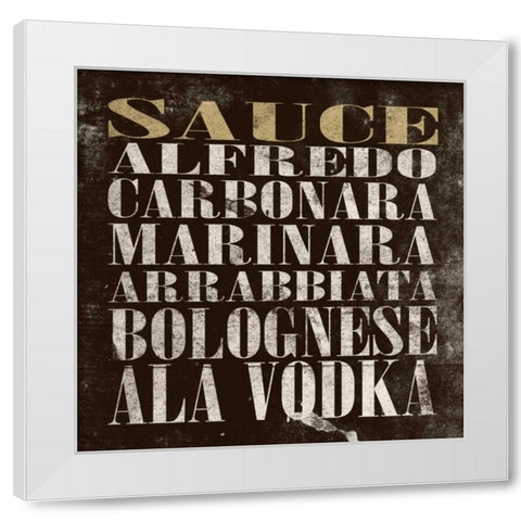Sauce White Modern Wood Framed Art Print by Grey, Jace