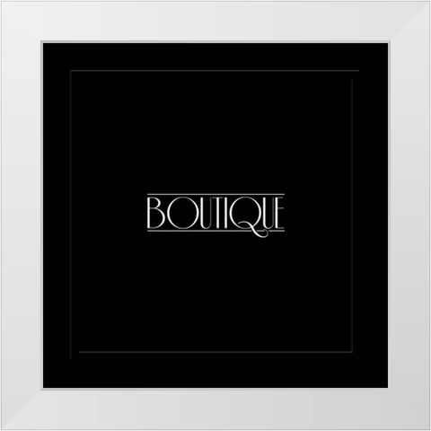 Boutique White Modern Wood Framed Art Print by Grey, Jace