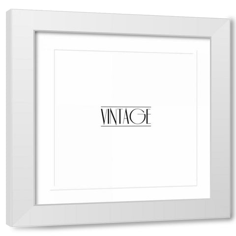 Vintage White Modern Wood Framed Art Print by Grey, Jace