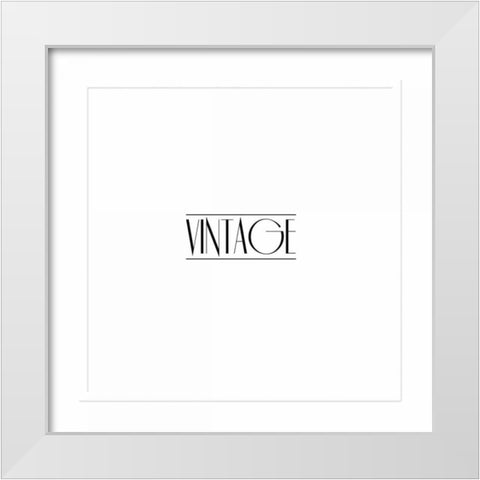 Vintage White Modern Wood Framed Art Print by Grey, Jace