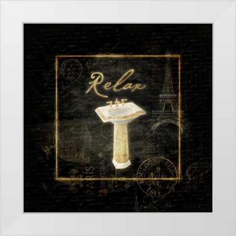 Gold Sink White Modern Wood Framed Art Print by Grey, Jace