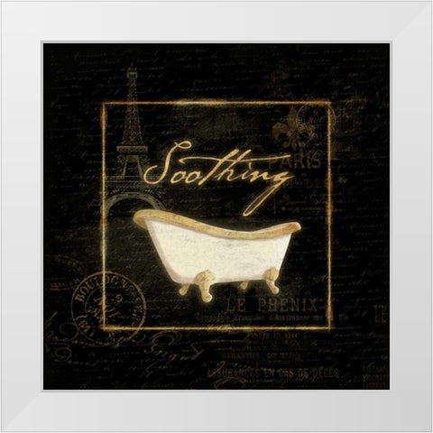 Gold Bath White Modern Wood Framed Art Print by Grey, Jace