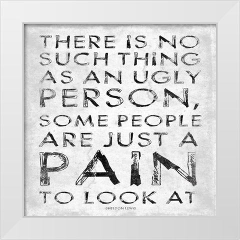 Pain White Modern Wood Framed Art Print by Grey, Jace