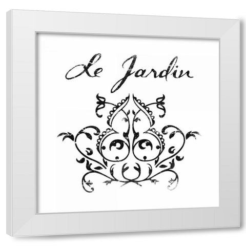 Le Jardin 1 White Modern Wood Framed Art Print by Grey, Jace