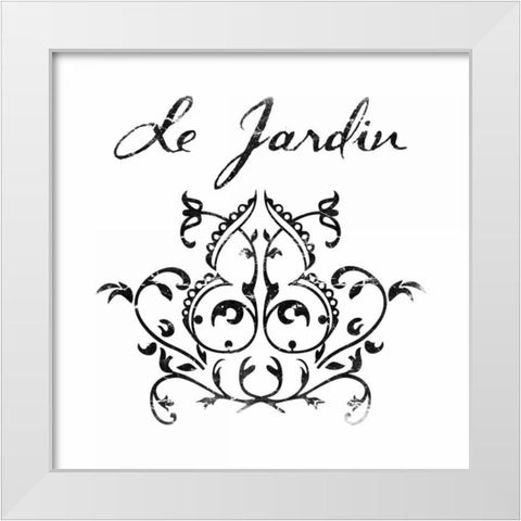 Le Jardin 1 White Modern Wood Framed Art Print by Grey, Jace
