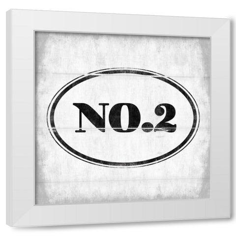 NO2 White Modern Wood Framed Art Print by Grey, Jace