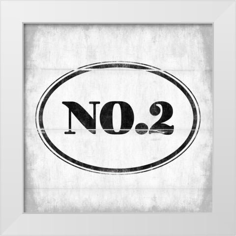 NO2 White Modern Wood Framed Art Print by Grey, Jace