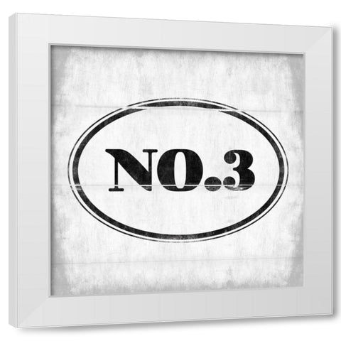 NO3 White Modern Wood Framed Art Print by Grey, Jace