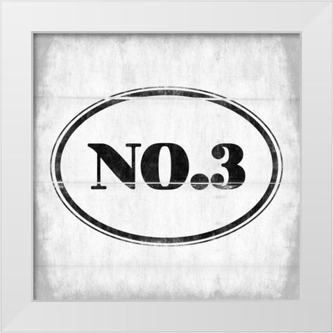 NO3 White Modern Wood Framed Art Print by Grey, Jace