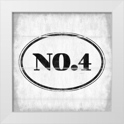 NO.4 White Modern Wood Framed Art Print by Grey, Jace