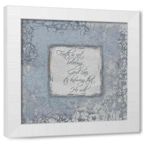 Faith Silver White Modern Wood Framed Art Print by Grey, Jace