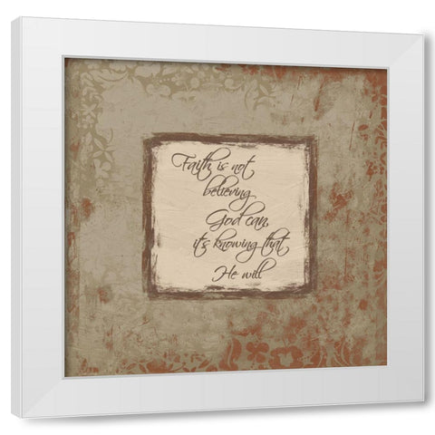 Faith Fall White Modern Wood Framed Art Print by Grey, Jace