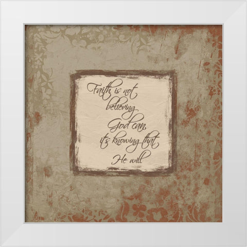 Faith Fall White Modern Wood Framed Art Print by Grey, Jace
