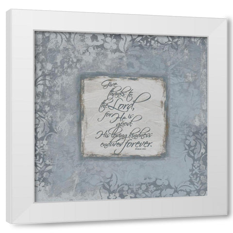 Psalm 1181 Silver White Modern Wood Framed Art Print by Grey, Jace