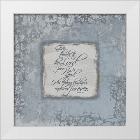 Psalm 1181 Silver White Modern Wood Framed Art Print by Grey, Jace