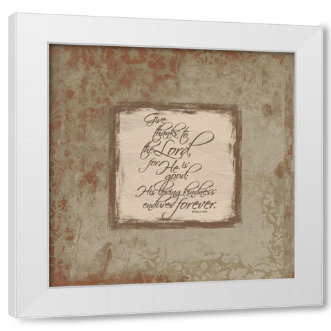 Psalm 1181 Fall White Modern Wood Framed Art Print by Grey, Jace