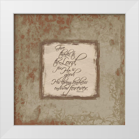 Psalm 1181 Fall White Modern Wood Framed Art Print by Grey, Jace