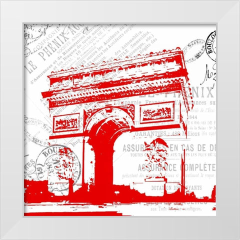 Paris 5 White Modern Wood Framed Art Print by Grey, Jace