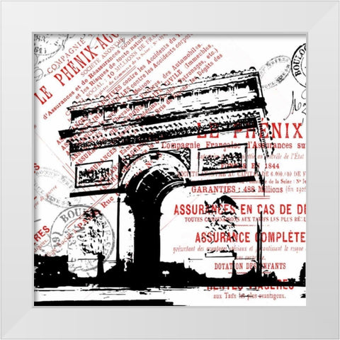 Paris 4 White Modern Wood Framed Art Print by Grey, Jace