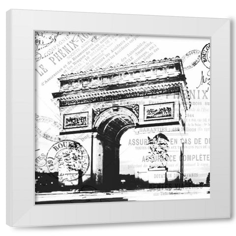 Paris Arch White Modern Wood Framed Art Print by Grey, Jace