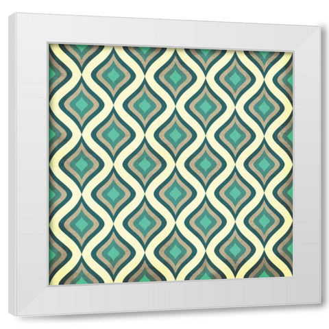 Pattern 1 White Modern Wood Framed Art Print by Grey, Jace