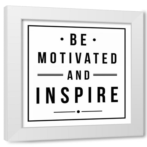 And Inspire White Modern Wood Framed Art Print by Grey, Jace