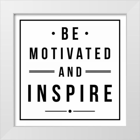 And Inspire White Modern Wood Framed Art Print by Grey, Jace