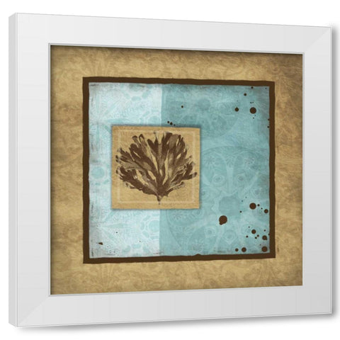 Calm bordered White Modern Wood Framed Art Print by Grey, Jace
