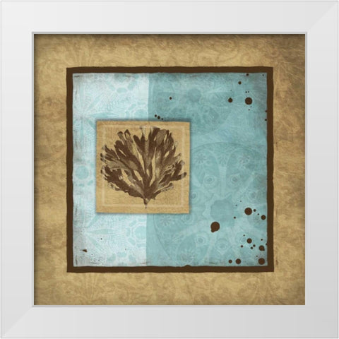 Calm bordered White Modern Wood Framed Art Print by Grey, Jace