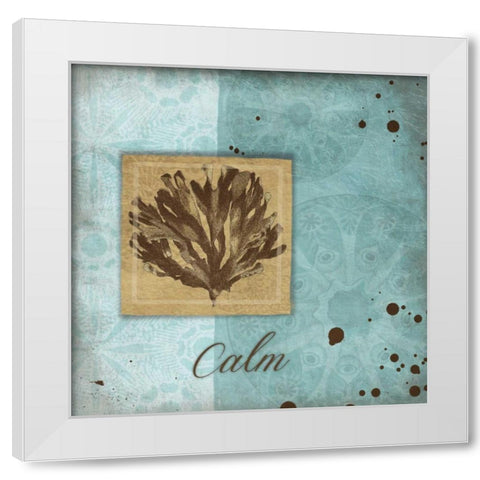 Calm White Modern Wood Framed Art Print by Grey, Jace