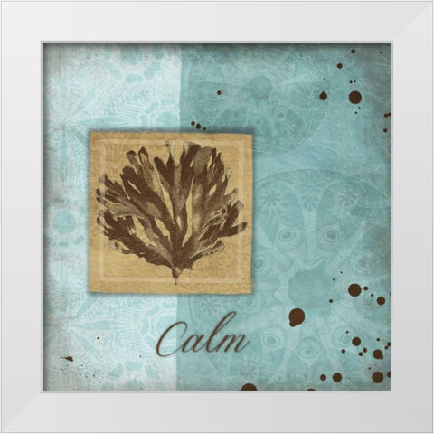 Calm White Modern Wood Framed Art Print by Grey, Jace