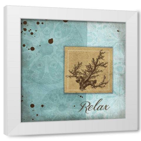 Relax White Modern Wood Framed Art Print by Grey, Jace