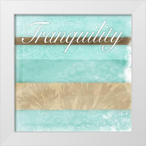 Tranquility White Modern Wood Framed Art Print by Grey, Jace