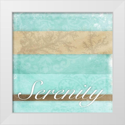 Serenity White Modern Wood Framed Art Print by Grey, Jace