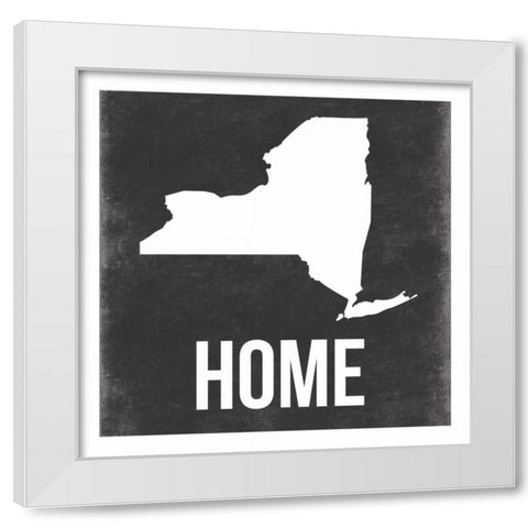 NY White Modern Wood Framed Art Print by Grey, Jace