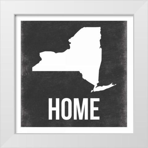NY White Modern Wood Framed Art Print by Grey, Jace