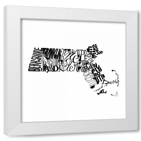 Mass White Modern Wood Framed Art Print by Grey, Jace