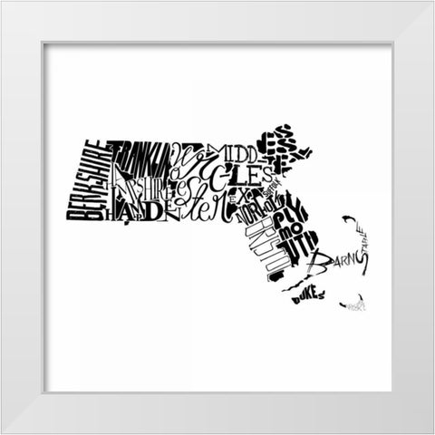 Mass White Modern Wood Framed Art Print by Grey, Jace