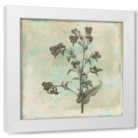 Earthy floral 4 White Modern Wood Framed Art Print by Grey, Jace