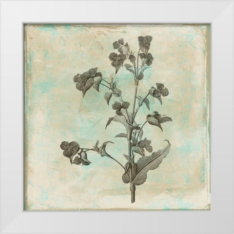 Earthy floral 4 White Modern Wood Framed Art Print by Grey, Jace